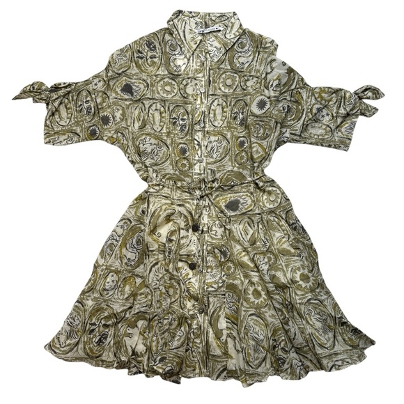 Zara Patterned Shirt Dress Sz S NWT - Picture 1 of 9